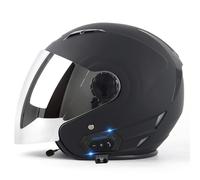 Casco da moto vintage Bluetooth aperto, casco 3/4 per moto, scooter, cruiser, omologato ECE con visiera parasole per adulti, uomini e donne. 8,XL=61-62CM