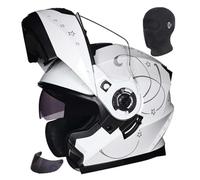 Casco da motocicletta apribile, casco integrale da moto, omologato ECE 2205, con doppia visiera antiappannamento, adatto sia per uomo che per donna. 9,L56-58CM