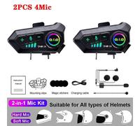 Casco da motocicletta Auricolare Bluetooth Interfono Vivavoce Wireless Impermeabile Interfono per motocicletta