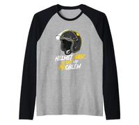 Casco da Motociclista Capelli Non è Il Mio Problema Calvo Motociclista Maglia con Maniche Raglan