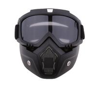 Casco Da Motociclista Maschera Antivento Occhiali Staccabili