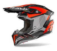 Casco da motocross Airoh Aviator 3 Saber 2024 arancione lucido 2XL