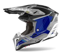 Casco da motocross Airoh Aviator 3 Saber 2024 blu lucido XS