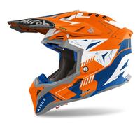 Casco da motocross Airoh Aviator 3 Spin arancione fluo opaco XL