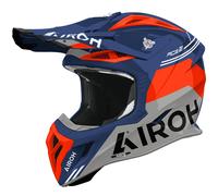 Casco da motocross Airoh Aviator ACE 2 Fury ciano-rosso lucido L