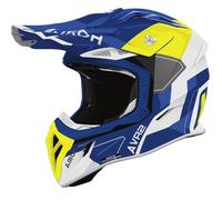 Casco da motocross Airoh Aviator ACE 2 Shield blu-giallo lucido S