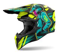 Casco da motocross Airoh Wraaap Cyber giallo opaco 2XS