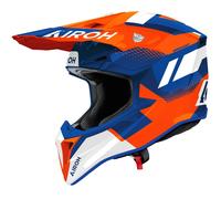 Casco da motocross Airoh Wraaap Vision arancione-blu lucido M