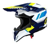 Casco da motocross Airoh Wraaap Vision giallo-blu lucido XS