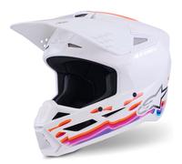 Casco da motocross Alpinestars S-M3 Force bianco-giallo-rosa-viola XS