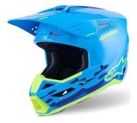 Casco da motocross Alpinestars S-M3 Force blu-giallo fluo S
