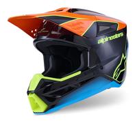 Casco da motocross Alpinestars S-M3 Fray nero-arancione fluo-giallo fluo-turchese L