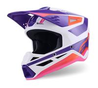 Casco da motocross Alpinestars S-M3 Heat bianco-viola-rosa L