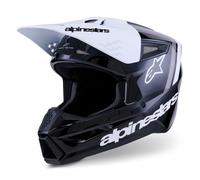 Casco da motocross Alpinestars S-M3 Radium nero-bianco-grigio S