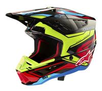 Casco da motocross Alpinestars S-M5 Action 2 giallo fluo-rosso fluo L