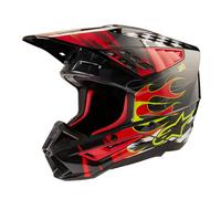 Casco da motocross Alpinestars S-M5 Rash grigio-rosso fluo S