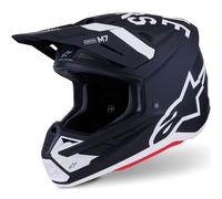 Casco da motocross Alpinestars SM7 Dasher nero opaco-bianco S