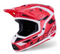 Casco da motocross Alpinestars SM7 Deed rosso-nero-bianco M