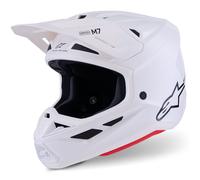 Casco da motocross Alpinestars SM7 Solid bianco XL