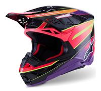 Casco da motocross Alpinestars Supertech S-M10 Era Rosa-Viola-Giallo Fluo M