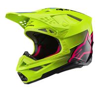 Casco da motocross Alpinestars Supertech S-M10 Unite giallo fluo-nero-rosa XL