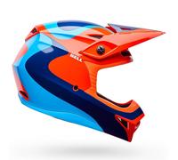 Casco Da Motocross Bell MX-10 MIPS - WAVE ARANCIONE / BLU