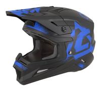 Casco da motocross Cassida Cross Cup 2 Crew nero opaco-blu M