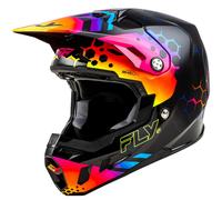 Casco da motocross FLY Racing Formula CC Tektonic nero-giallo-rosa L