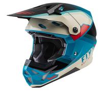 Casco da motocross FLY Racing Formula CP nero-grigio-turchese M