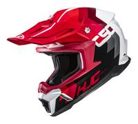 Casco da motocross HJC C50 Primal MC1 nero-rosso-bianco S