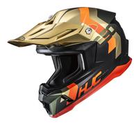 Casco da motocross HJC C50 Primal MC6HSF nero-oro-arancione S