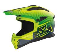 Casco da motocross LS2 MX708 Fast II Duck verde-giallo 2XL