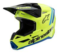 Casco da motocross per bambini Alpinestars S-M3 RADIUM giallo fluo-nero-blu S