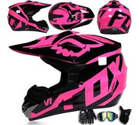 Casco da motocross per bambini ragazzi e adulti elettrico da cross caschi integrali per moto set per ragazzi e ragazze quad BMX bicicletta MTB ATV fuoristrada DH casco di sicurezza,Color I-M(54~55cm)