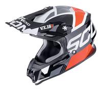Casco da motocross Scorpion VX-16 EVO AIR ANALOG nero-rosso XL