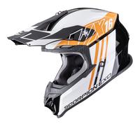 Casco da motocross Scorpion VX-16 EVO Air Lignes nero-arancione XS