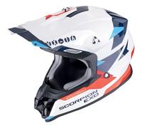 Casco da motocross Scorpion VX-16 EVO AIR ROD bianco-rosso-blu XL