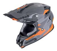 Casco da motocross Scorpion VX-16 EVO AIR ROD grigio-arancio XS