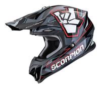 Casco da motocross Scorpion VX-16 EVO Air ROK nero-grigio-rosso L