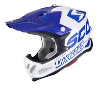 Casco da motocross Scorpion VX-22 Air Updown bianco-blu-blu XL