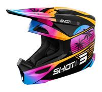 Casco da motocross Shot Furious Miami arancione lucido M