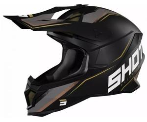 Casco da motocross Shot Lite Prism nero-oro Saldi XL