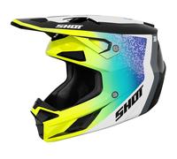 Casco da motocross Shot Speed Hybrid giallo fluo lucido 2XL