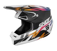 Casco da motocross Shot Speed Wave pearl nero-bianco S