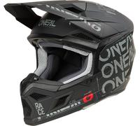 Oneal 3SRS Static Casco da motocross, nero-grigio, taglia M per maschi