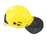 Casco da Pompiere Giocattolo Realistico Giallo in Plastica e Tessuto | Accessorio per Costume, Oggetti di Scena per Feste, Halloween ed Eventi