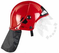Theo Klein 8901 Casco rosso da pompiere I Fedele alla replica originale con design MSA I Visiera mobile I Misura regolabile I Dimensioni- 31 cm x 17,5 cm x 21 cm