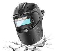 Casco da saldatore - Cappucci per saldatura auto oscuranti, anti appannamento, protezione per il viso antiriflesso per saldatore, ampia ombra, protezione viso anti-appannamento, copricapo regolabile