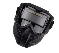 Casco da saldatore con ampia visuale, maschera antiriflesso per saldatura, oscuramento automatico, ampia visuale, traspirante, copertura completa per la protezione degli occhi