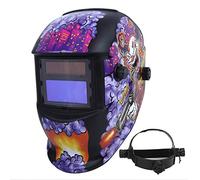 Casco da saldatore con oscuramento automatico, visiera per saldatore con paralume regolabile DIN4/9-13, ampio schermo di visualizzazione a colori, per smerigliatura TIG MIG ARC, maschera leggera